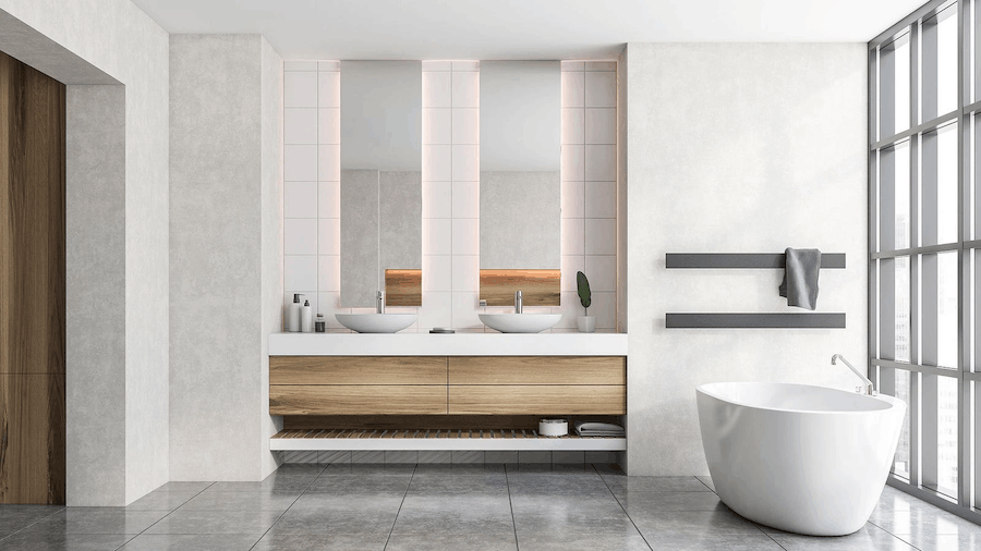 New bathtub installed in a Castle Rock, CO bathroom