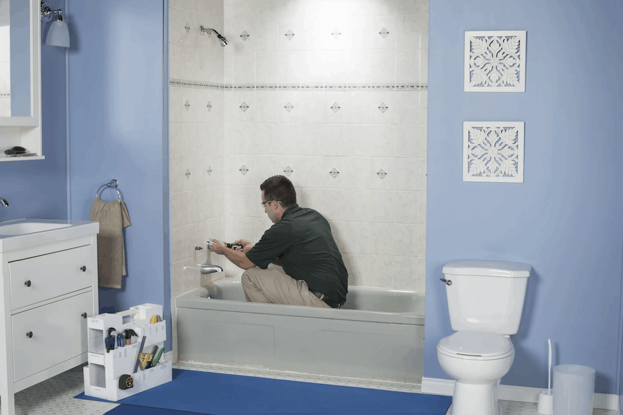 Custom shower replacement in a Monument bathroom